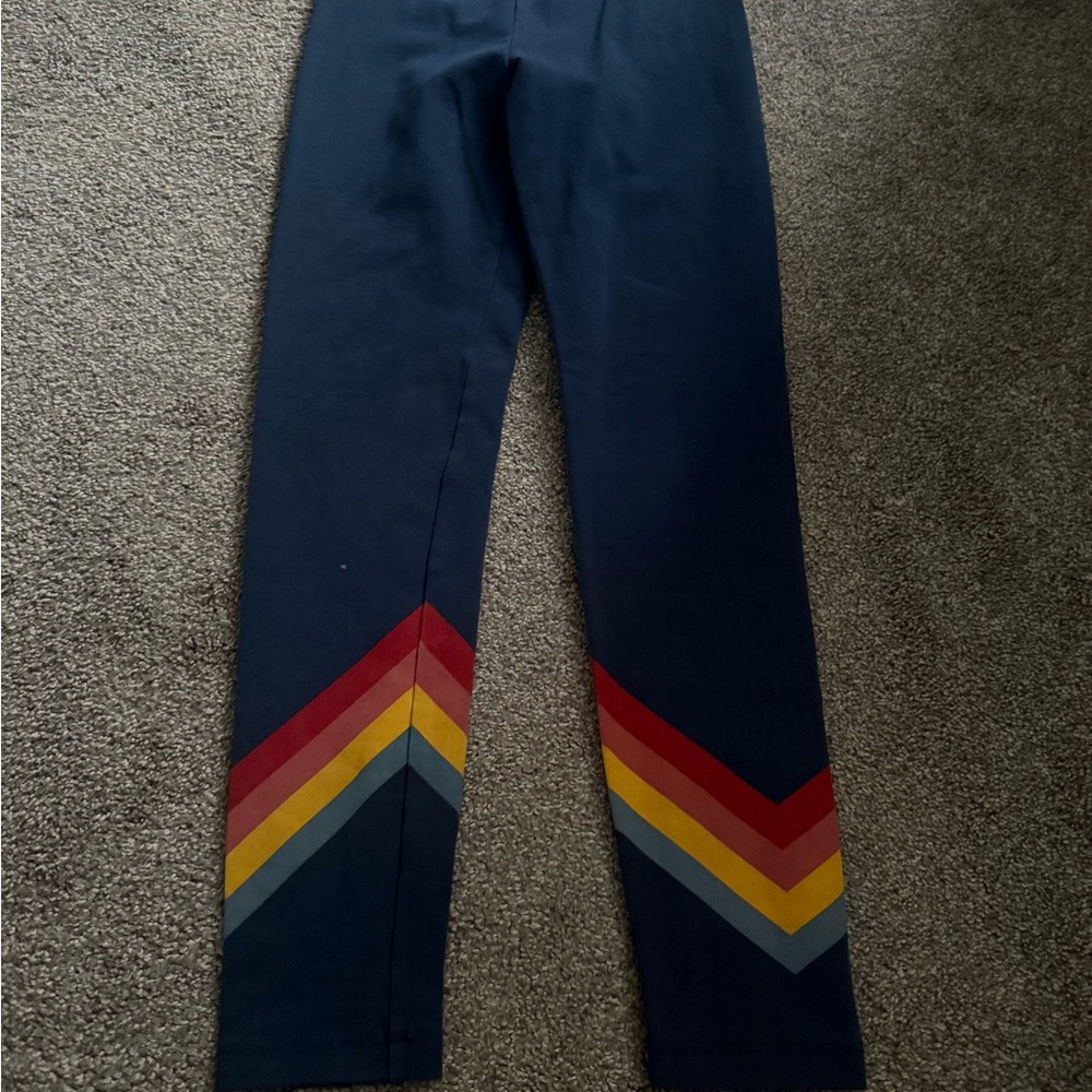Tea Collection Rainbow Chevron Leggings Sz 10